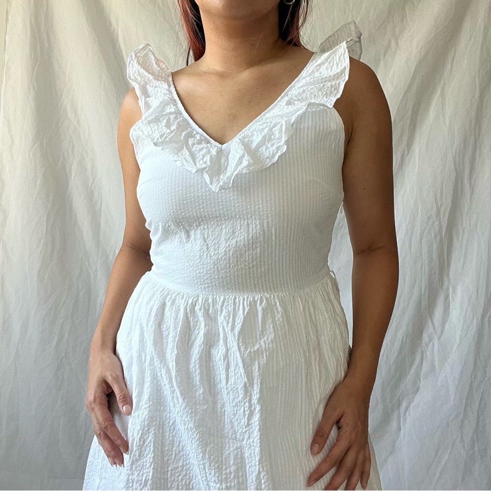 White Ruffle Dress - Picture 2 of 7